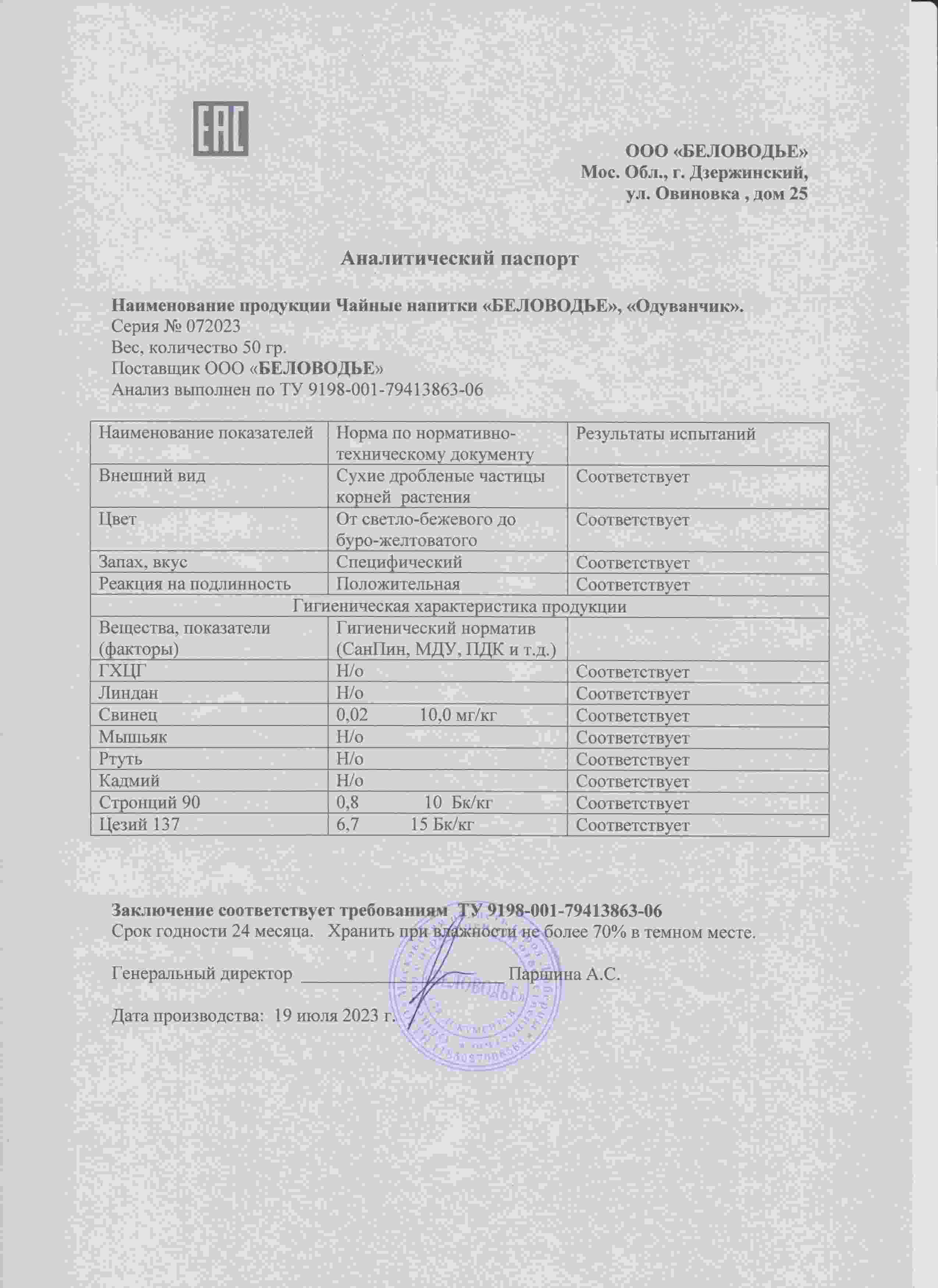 Паспорт №072023